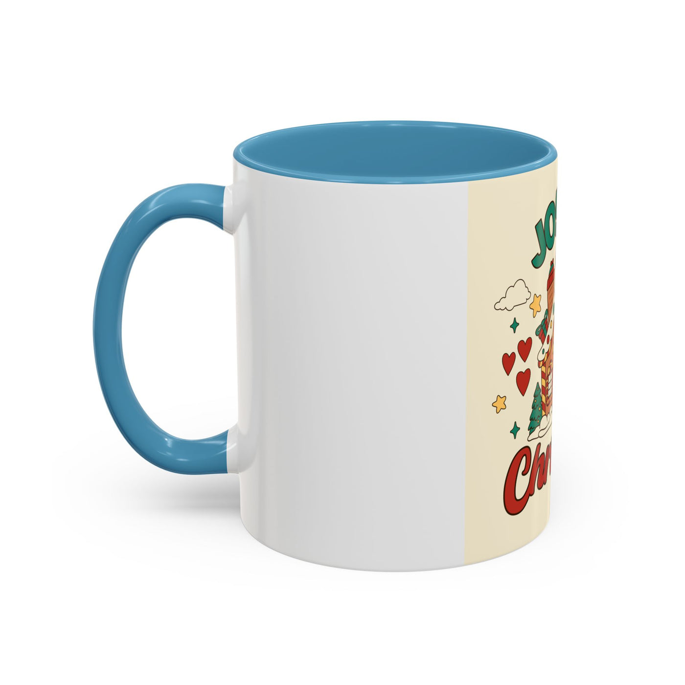 Joyful Christmas Mug | Accent Coffee Mug for Holiday Cheer, Christmas Gift, Winter Decor, Hot Cocoa Lover, Festive Beverage