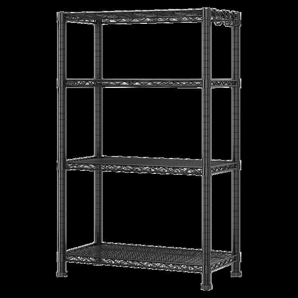 Eight Layer Segmented Display Rack With M8 Adjustable Feet And 4 S-hooks, Allowing For Free Adjustment Of Interlayer Spacing