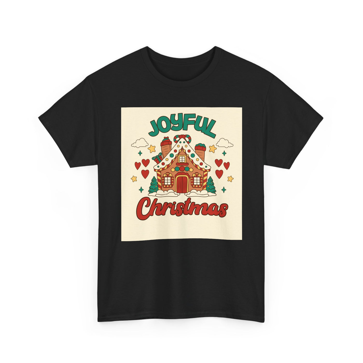 Joyful Christmas Tee | Unisex Heavy Cotton T-Shirt for Holiday Cheer, Christmas Gift, Family Gatherings, Festive Attire, Winter Wear