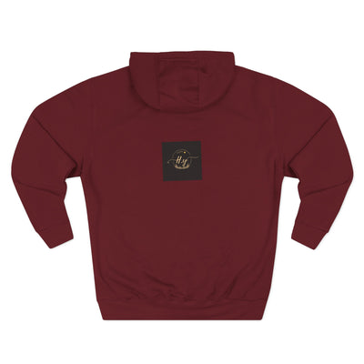 Elegant Gold Script Fleece Hoodie, Cozy Layer, Personalized Gift, Casual Wear, Stylish Sweatshirt, Fashion for All Seasons