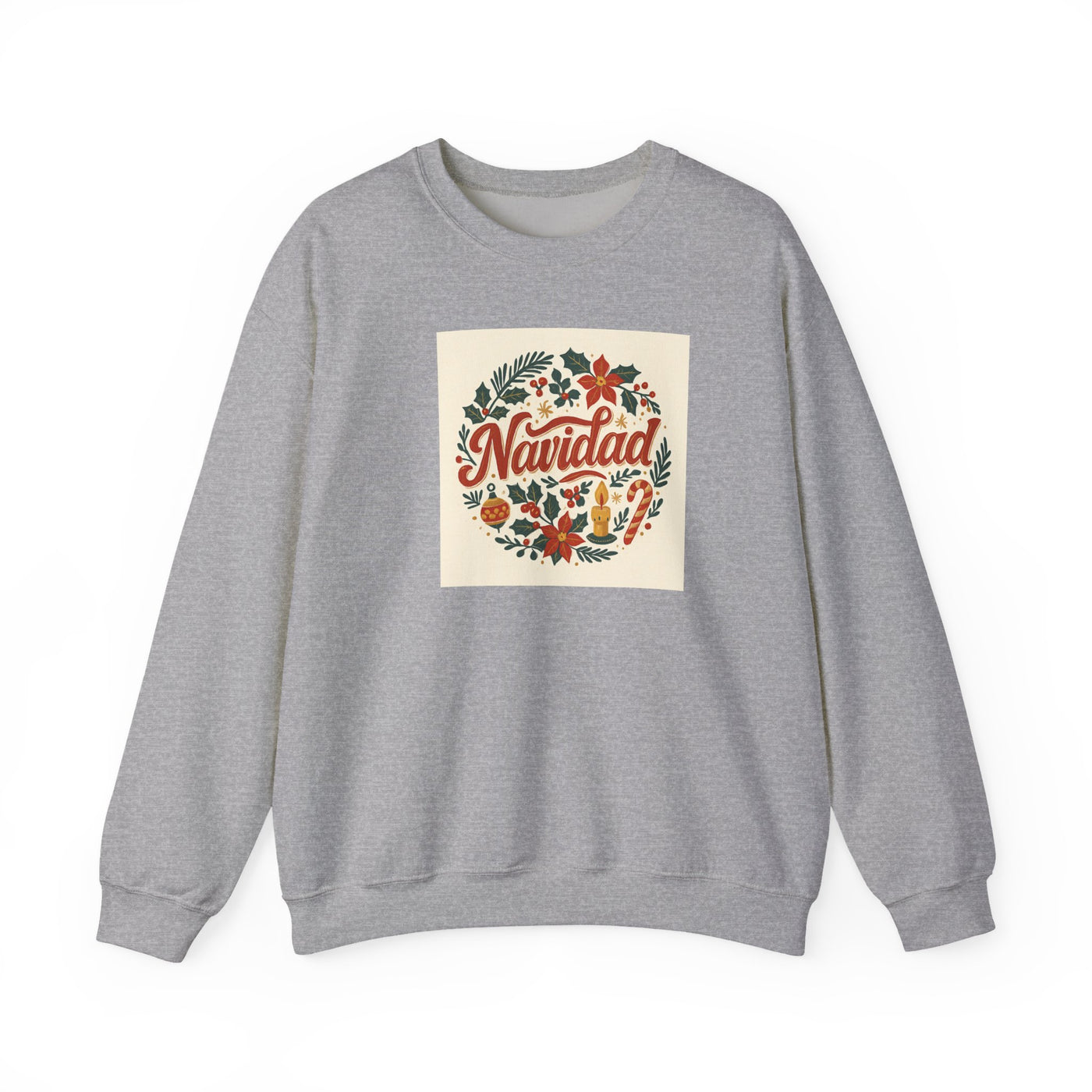 Navidad Floral Sweatshirt — Retro Holiday Crewneck
