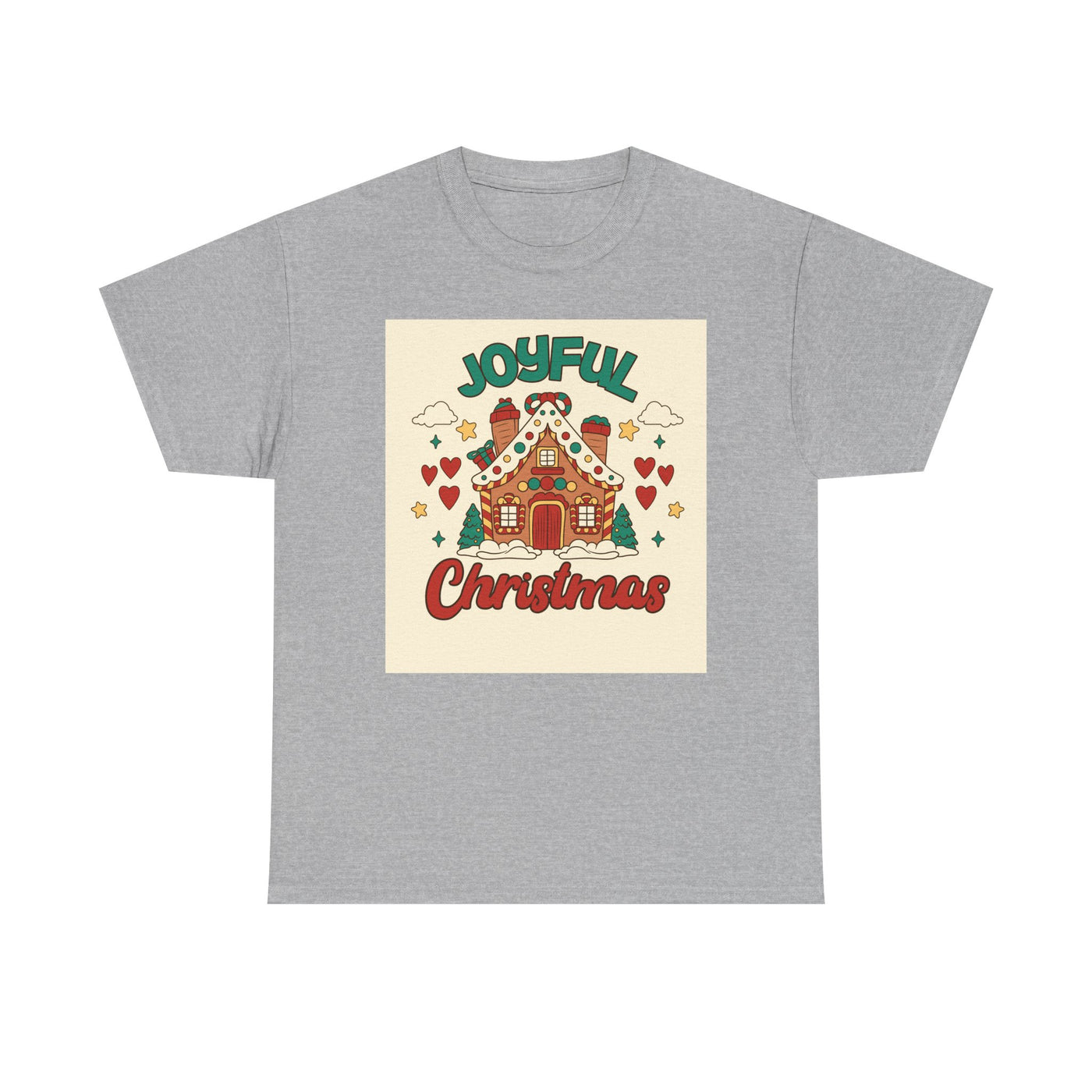 Joyful Christmas Tee | Unisex Heavy Cotton T-Shirt for Holiday Cheer, Christmas Gift, Family Gatherings, Festive Attire, Winter Wear