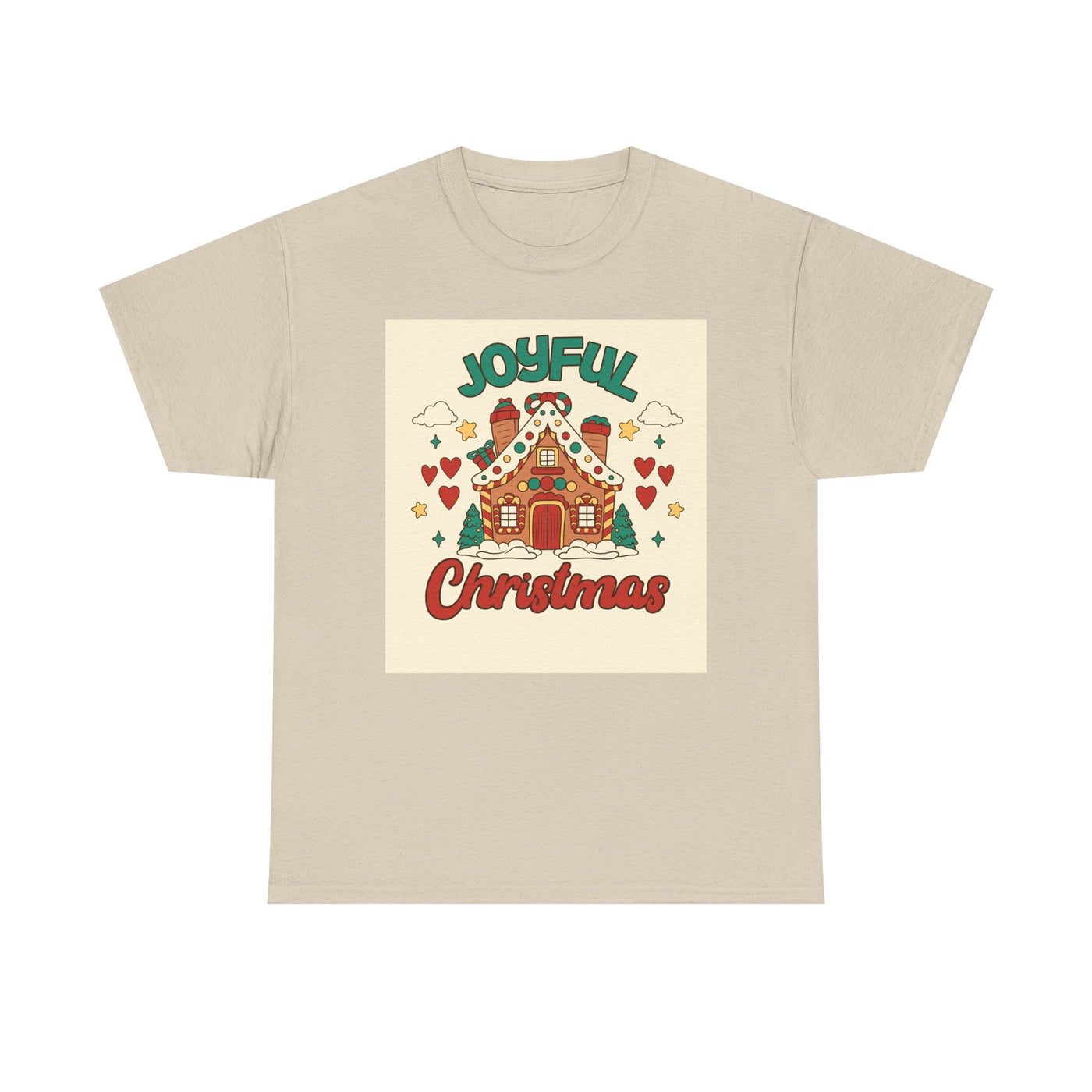 Joyful Christmas Tee | Unisex Heavy Cotton T-Shirt for Holiday Cheer, Christmas Gift, Family Gatherings, Festive Attire, Winter Wear