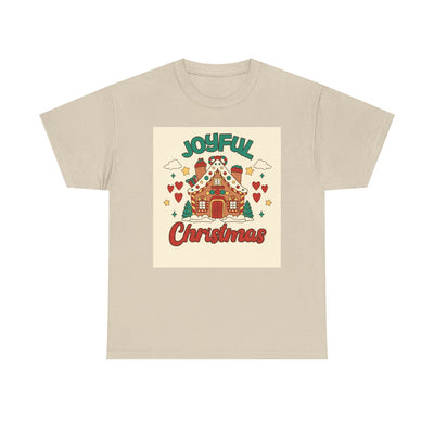 Joyful Christmas Tee | Unisex Heavy Cotton T-Shirt for Holiday Cheer, Christmas Gift, Family Gatherings, Festive Attire, Winter Wear