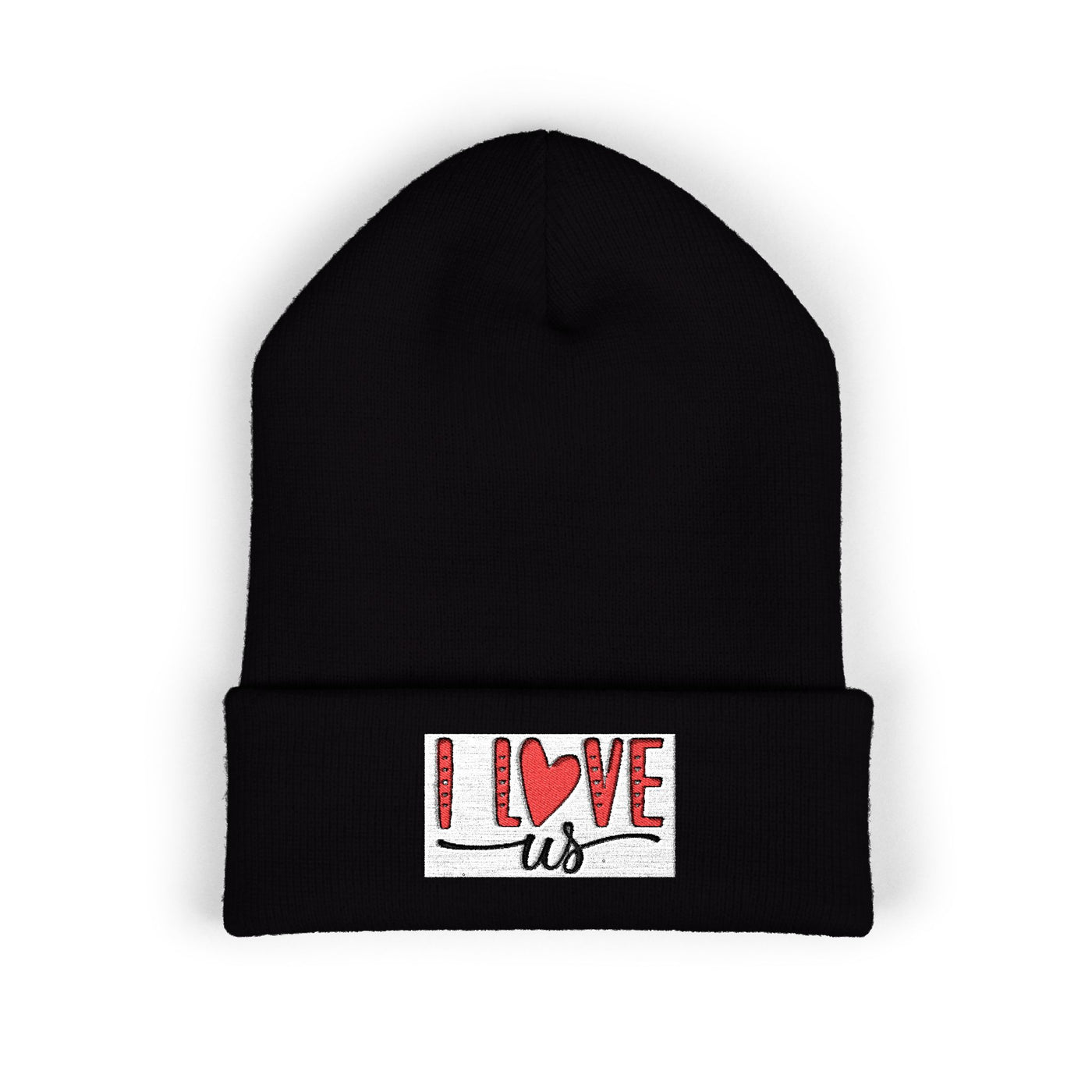 I Love Us Embroidered Cuffed Beanie | Cozy Winter Hat | Perfect Gift for Couples, Valentine's Day, Anniversary, Engagement