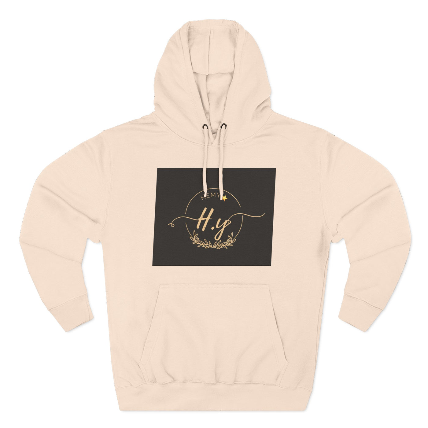 Elegant Gold Script Fleece Hoodie, Cozy Layer, Personalized Gift, Casual Wear, Stylish Sweatshirt, Fashion for All Seasons
