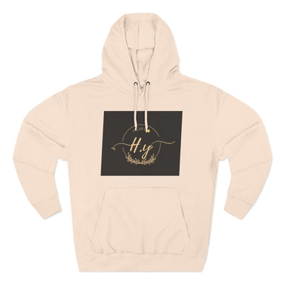 Elegant Gold Script Fleece Hoodie, Cozy Layer, Personalized Gift, Casual Wear, Stylish Sweatshirt, Fashion for All Seasons