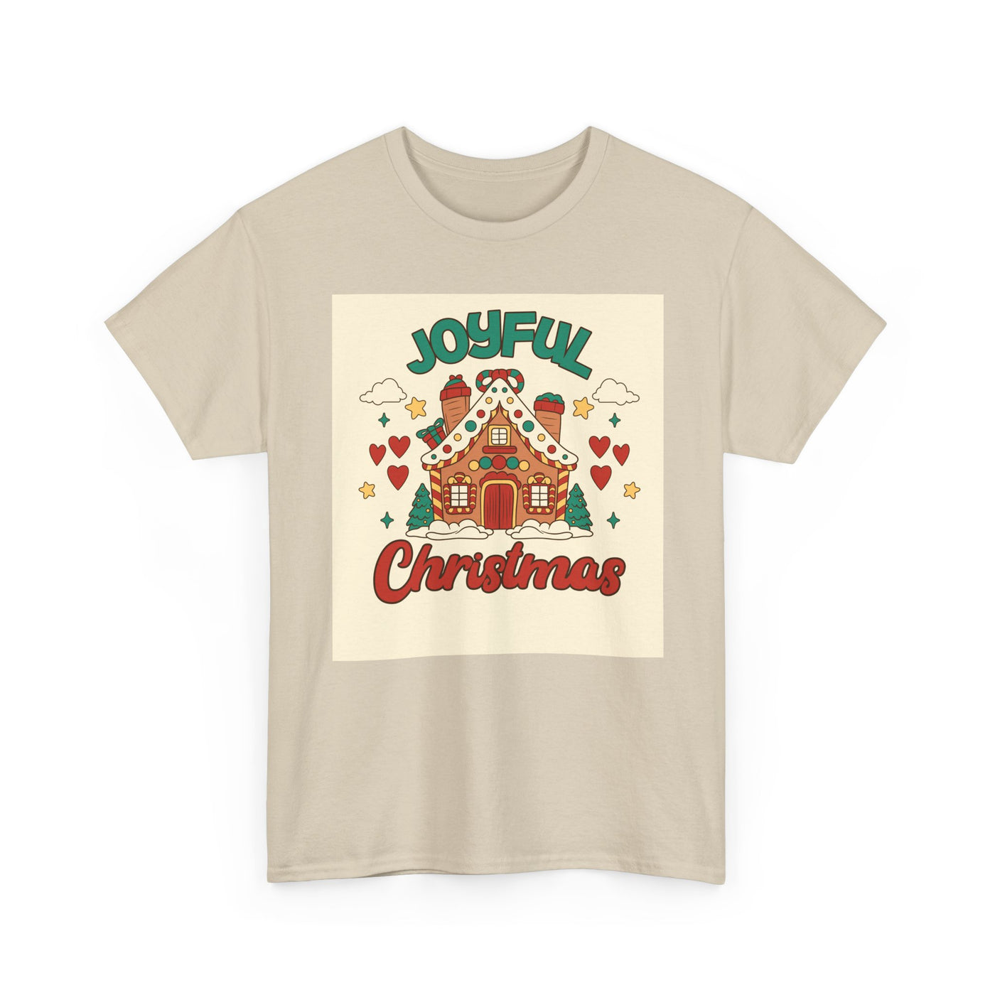 Joyful Christmas Tee | Unisex Heavy Cotton T-Shirt for Holiday Cheer, Christmas Gift, Family Gatherings, Festive Attire, Winter Wear