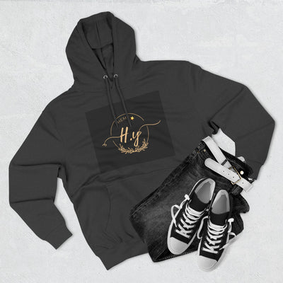 Elegant Gold Script Fleece Hoodie, Cozy Layer, Personalized Gift, Casual Wear, Stylish Sweatshirt, Fashion for All Seasons
