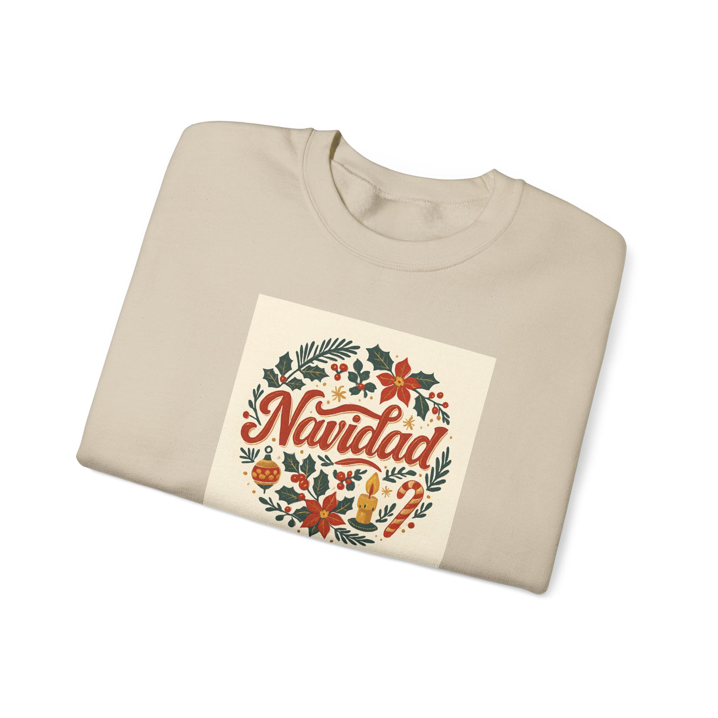 Navidad Floral Sweatshirt — Retro Holiday Crewneck