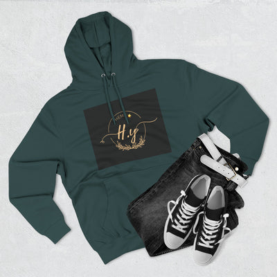 Elegant Gold Script Fleece Hoodie, Cozy Layer, Personalized Gift, Casual Wear, Stylish Sweatshirt, Fashion for All Seasons