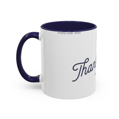 Thank You Accent Coffee Mug | Personalized Gift, Office Mug, Unique Coffee Cup, Custom Logo Mug, Ceramic Drinkware