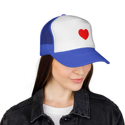 Heartfelt Love Trucker Cap, Fun Hat, Valentine's Gift, Casual Accessories, Summer Attire, Adorable Cap
