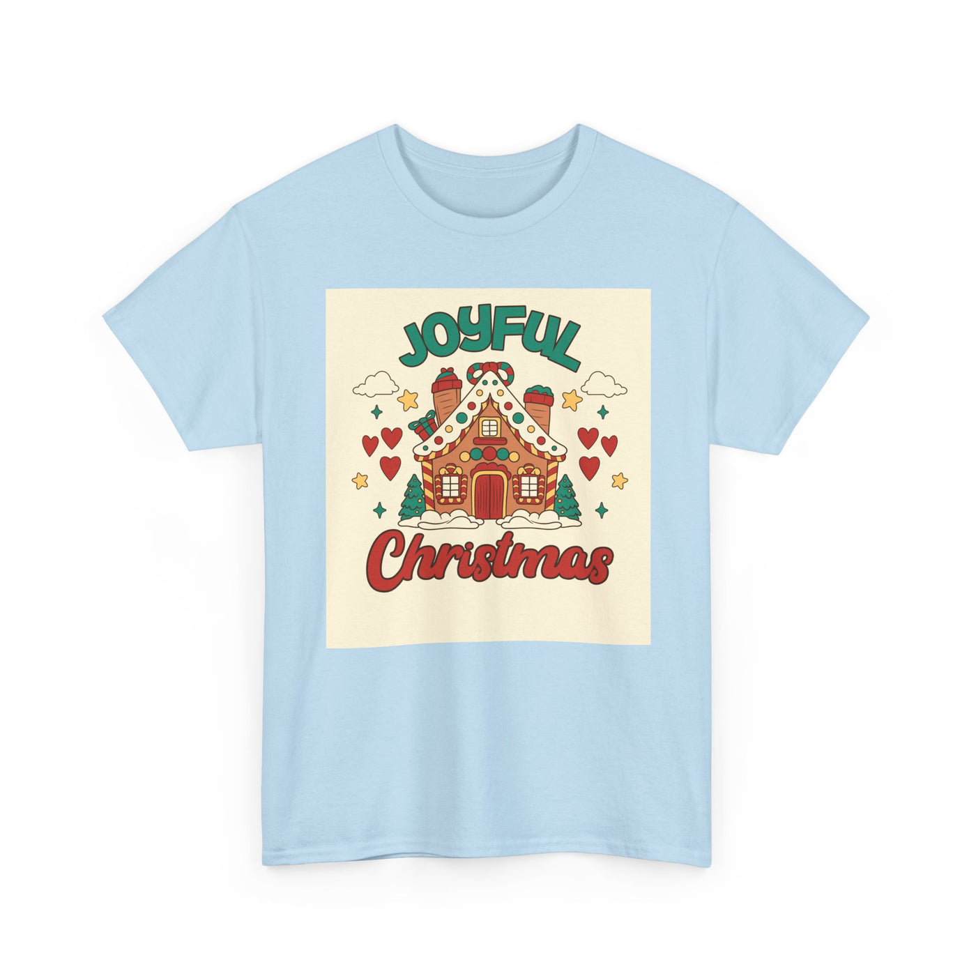 Joyful Christmas Tee | Unisex Heavy Cotton T-Shirt for Holiday Cheer, Christmas Gift, Family Gatherings, Festive Attire, Winter Wear