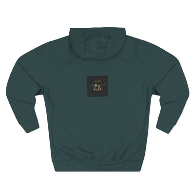 Elegant Gold Script Fleece Hoodie, Cozy Layer, Personalized Gift, Casual Wear, Stylish Sweatshirt, Fashion for All Seasons