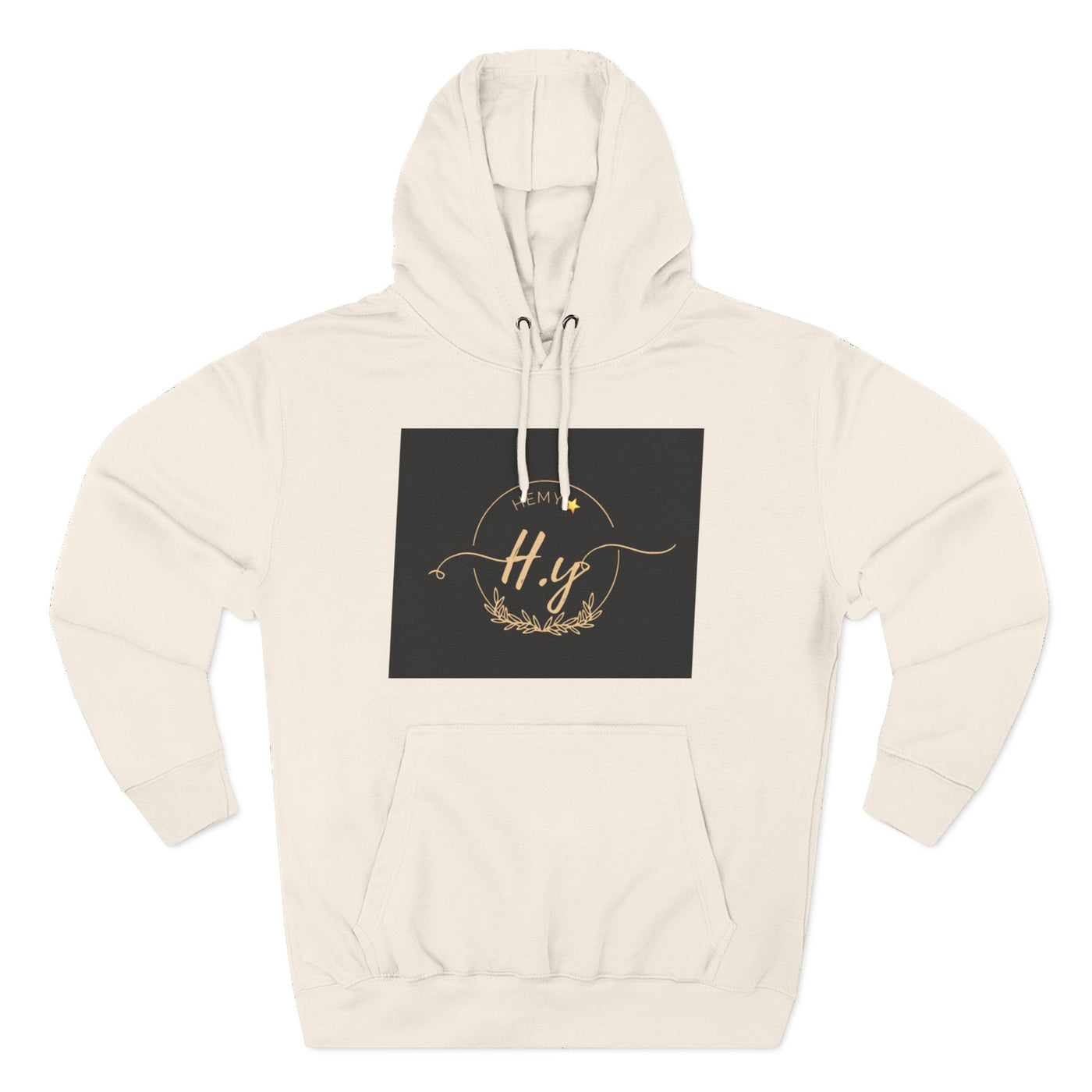 Elegant Gold Script Fleece Hoodie, Cozy Layer, Personalized Gift, Casual Wear, Stylish Sweatshirt, Fashion for All Seasons