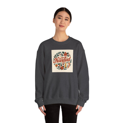 Navidad Floral Sweatshirt — Retro Holiday Crewneck