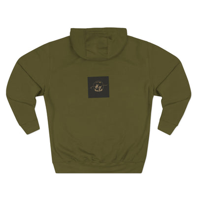 Elegant Gold Script Fleece Hoodie, Cozy Layer, Personalized Gift, Casual Wear, Stylish Sweatshirt, Fashion for All Seasons