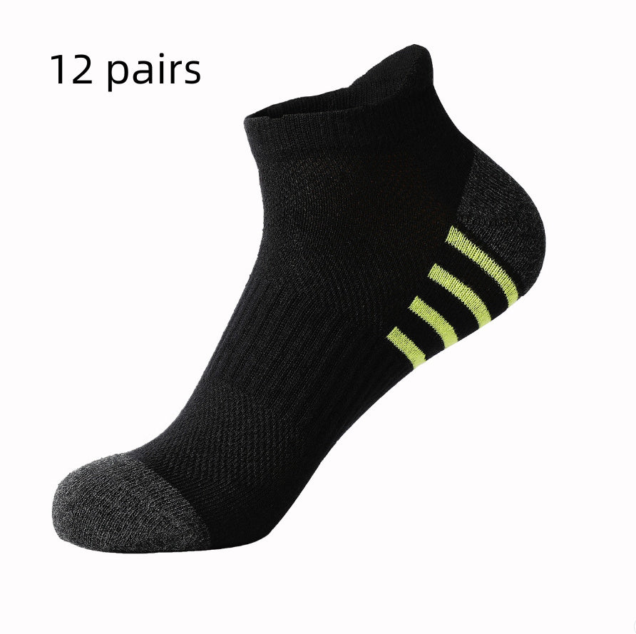 Cotton Socks Solid Color Terry Thick Head Heel Sports