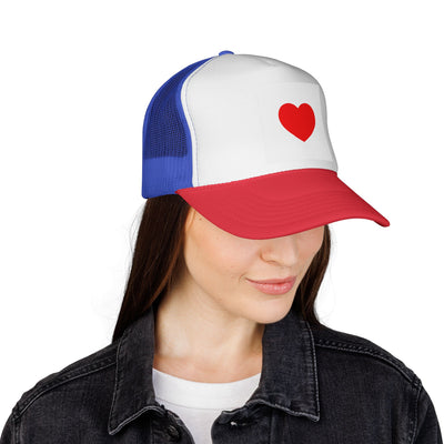 Heartfelt Love Trucker Cap, Fun Hat, Valentine's Gift, Casual Accessories, Summer Attire, Adorable Cap