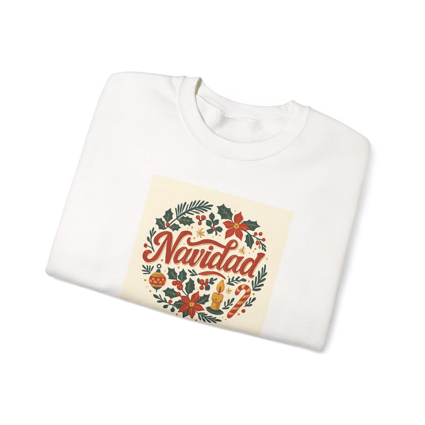 Navidad Floral Sweatshirt — Retro Holiday Crewneck