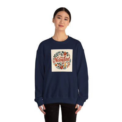 Navidad Floral Sweatshirt — Retro Holiday Crewneck