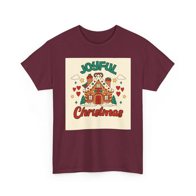 Joyful Christmas Tee | Unisex Heavy Cotton T-Shirt for Holiday Cheer, Christmas Gift, Family Gatherings, Festive Attire, Winter Wear