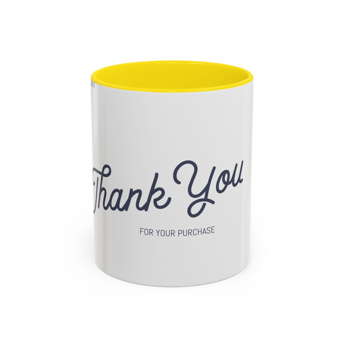 Thank You Accent Coffee Mug | Personalized Gift, Office Mug, Unique Coffee Cup, Custom Logo Mug, Ceramic Drinkware