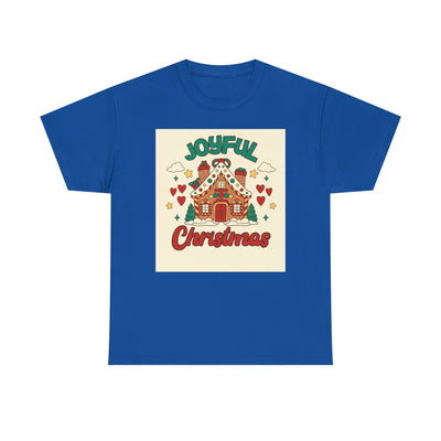 Joyful Christmas Tee | Unisex Heavy Cotton T-Shirt for Holiday Cheer, Christmas Gift, Family Gatherings, Festive Attire, Winter Wear