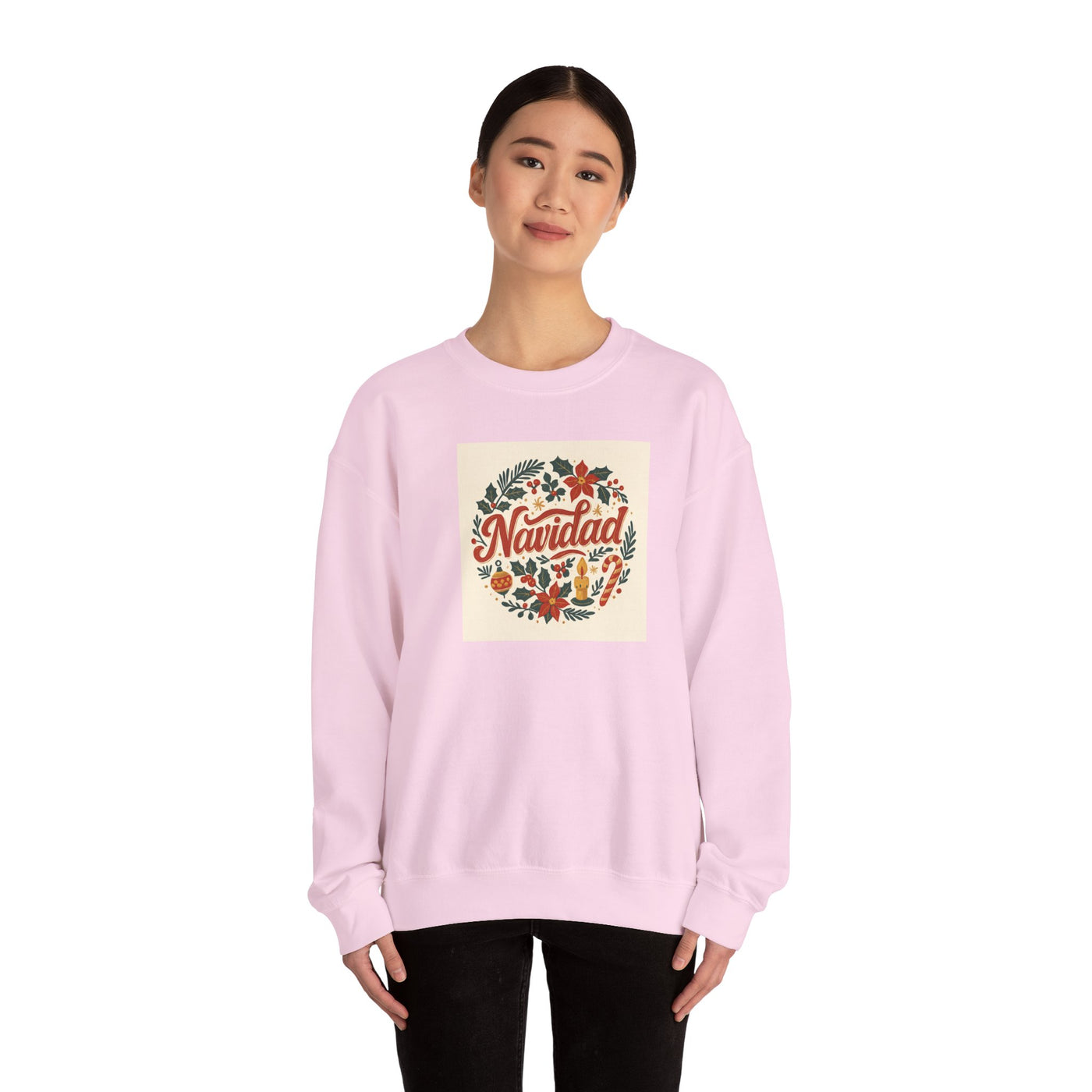 Navidad Floral Sweatshirt — Retro Holiday Crewneck
