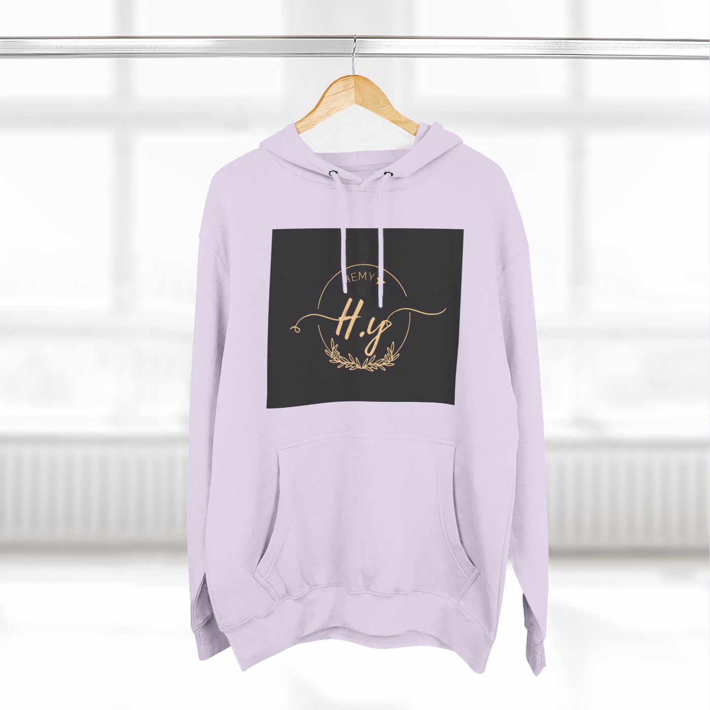Elegant Gold Script Fleece Hoodie, Cozy Layer, Personalized Gift, Casual Wear, Stylish Sweatshirt, Fashion for All Seasons