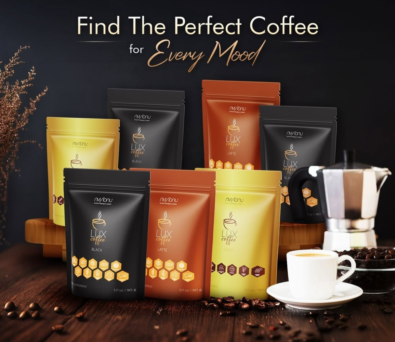 Lux Gold coffee dietary collagen