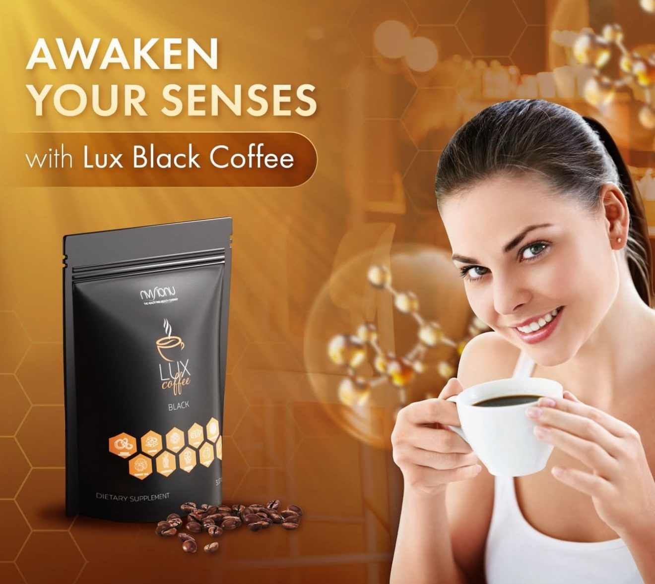 Lux Gold coffee dietary collagen