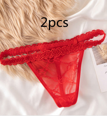 Women's Lace Transparent Rhinestone Letter Shorts