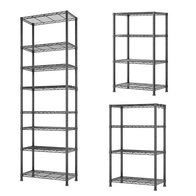 Eight Layer Segmented Display Rack With M8 Adjustable Feet And 4 S-hooks, Allowing For Free Adjustment Of Interlayer Spacing